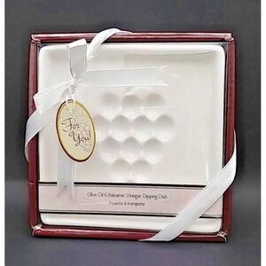 Artisano Designs Olive Oil & Balsamic Vinegar Dipping Dish NWT